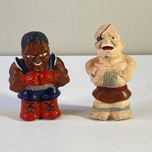 Vintage Unbranded Street Fighter Style Mini Figures Rare Set of 2